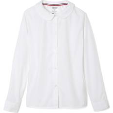 Long Sleeves Blouses & Tunics Children's Clothing French Toast Little Girls' Long Sleeve Peter Pan Collar Blouse, White