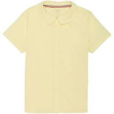 Tops French Toast Little & Big Girls Short Sleeve Button-Down Shirt, Yellow Yellow