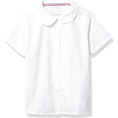 French Toast Short Sleeve Peter Pan Collar - White