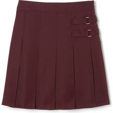 Children's Clothing French Toast Girls' Two-Tab Pleated Scooter skirt, Burgundy, 14,Big Girls