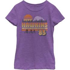 T-shirts Fifth Sun Girl Stranger Things Retro Hawkins Bikers Graphic Tee Purple Berry