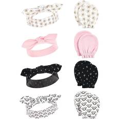 1-3M Headbands Children's Clothing Hudson Baby Cotton Headband and Scratch Mitten Set - Sunshine