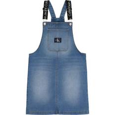 Best Skirts Children's Clothing Calvin Klein Girls' Girls Monogram Logo Denim Skirtalls Blue