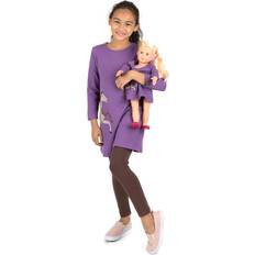 Purple Dresses Leveret Girls Girl And Doll Horse Dress Purple