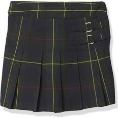 French Toast Big Girl's Adjustable Waist Plaid Two Tab Scooter Plaid Skirt - Green