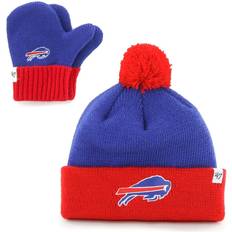 '47 Infant Buffalo Bills Bam Bam Cuffed Knit Hat With Pom & Mittens Set - Royal/Red