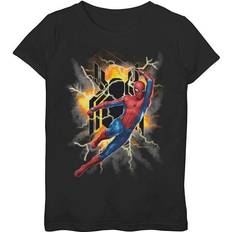 Children's Clothing Fifth Sun Girl Marvel Spider-Man: Far From Home Lightning Strike Graphic Tee Black