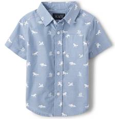 3-6M Shirts Children's Clothing The Children's Place Baby's Dad & Me Horse Poplin Button Up Shirt - Blue Riviera