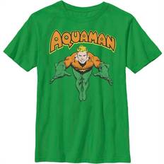 Fifth Sun Boy's Justice League Aquaman Dives In Child T-Shirt Kelly Green