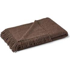 Natures Collection Julia Uldplaid Alpaca Blankets Grey, Beige, Brown (240x140cm)