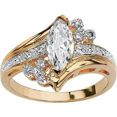 PalmBeach Marquise Cut Engagement Ring - Gold/Transparent