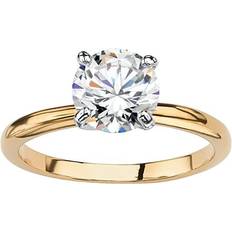 PalmBeach Solitaire Engagement Ring - Gold/Transparent