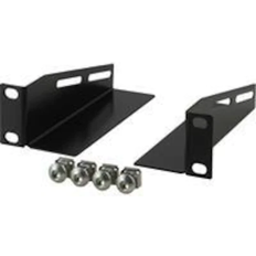 Deltaco L-support Rails 10" Cabinet 1U 136mm deep (2-Pack) Black