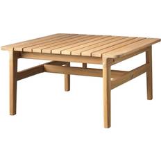 Teak Tavoli da Giardino FDB Møbler M19 Sammen Lounge Gartenbeistelltisch H 33 cm - Natur/Geölt BxHxT 61.5 x 33 cm