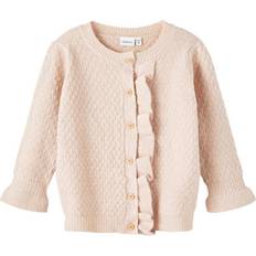 Rundringad Koftor Name It Knitted Cardigan - Pink