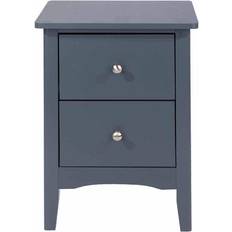 Blue Bedside Tables Core Products Como Midnight Blue Grey Bedside Table 32x40cm