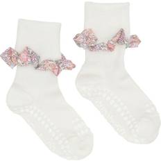 Billig Sokker Go Baby Go Liberty Ruffle Socks - Off White