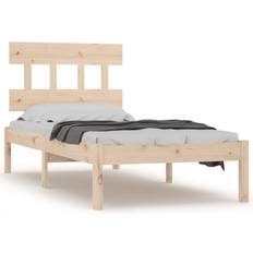 vidaXL 90x200 massivt Sengeramme