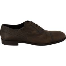 Dolce & Gabbana Multicolored Low Shoes Dolce & Gabbana Brown Lizard Leather Dress Oxford Men's Shoes