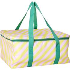 Jaune Sacs Isothermes Rice Cooler Bag Yellow and Lavender Striped