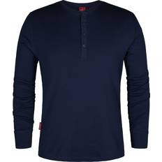 Engel Extend långärmad Grandad T-shirt, Blue Ink