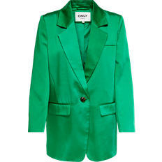 Grün Jacketts Only Satin Blazer - Green/Jolly Green