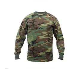 Rothco Langærmet Camouflage t-shirt Woodland