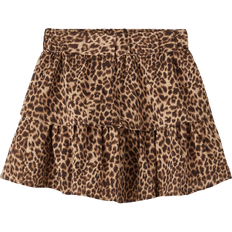 Leopard Nederdele Børnetøj Name It Tiered Skirt - BrownLentil (13200477)