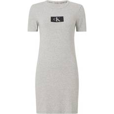 Calvin Klein Donna Vestiti Calvin Klein Camicia da Notte Maniche Corte - Grey Heather