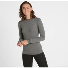 Grey - Women Base Layers Tog24 Snowdon Womens Thermal Crewneck Grey Marl