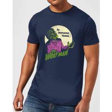 Universal Monsters The Wolfman Retro Men's T-Shirt Navy 