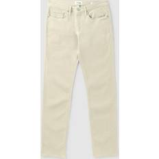 Frame Slim Brushed Twill Pants - Milk Beige