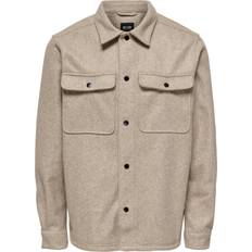 Only & Sons Ensfarvet Loose Fit Overshirt