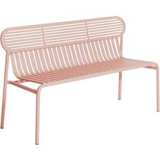 Pink Garden Benches Petite Friture Week-End Outdoor 121 x 77 x 49 cm Garden Bench