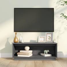 vidaXL 90x35x35 massivt fyrretræ TV-bord