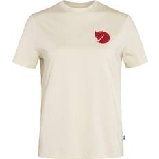 Beige - Dame T-skjorter Fjällräven Fox Boxy Logo T-Shirt - Weiß