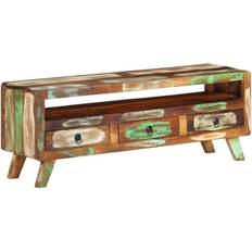 Multicolore Meubles TV vidaXL Cabinet Multicolour 110 x 30 x 40 cm Solid Reclaimed Wood Meuble TV