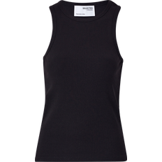 Selected Anna O-Neck Tank Top - Black