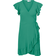 Vila Vifini Wrap S/S Short Dress - Alhambra