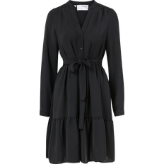 Selected Femme Robes Selected Tiered Kort Kjole Sort