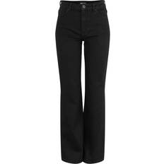 Pieces Holly HW Wide Leg Jeans - Black Denim