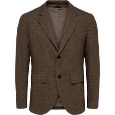 Men Blazers Selected Homme Vævet Blazer Brun