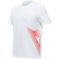 T-shirt stor logotyp, avslappnad motorcykel T-shirt, herr, vit/rödröd/XS
