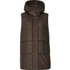 Femme - Marron Gilets Only Gilet Anti-froid Gris Foncé