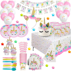 Plates, Cups & Cutlery Ultimate Unicorn 142pcs