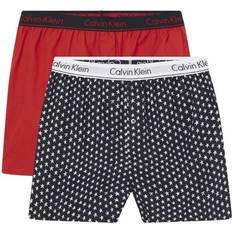 Calvin Klein 2-pack Holiday Woven Boxers Red/Black