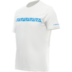 Dainese T-shirt ränder, avslappnad motorcykel T-shirt, herr, ljusgrå/Directoire-Blue
