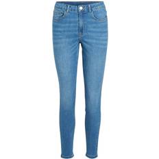 Vila Dam Jeans Vila Medelhög Midja Skinny Fit-jeans Blå