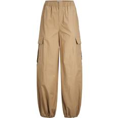 Faldskærmsbukser JJXX Beige faldskærmsbukser med vidde benene-Grå Beige