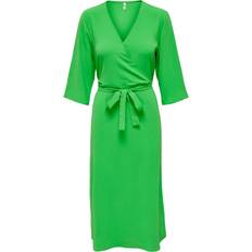 Only Lion Wrap Midi Dress - Green/Kelly Green